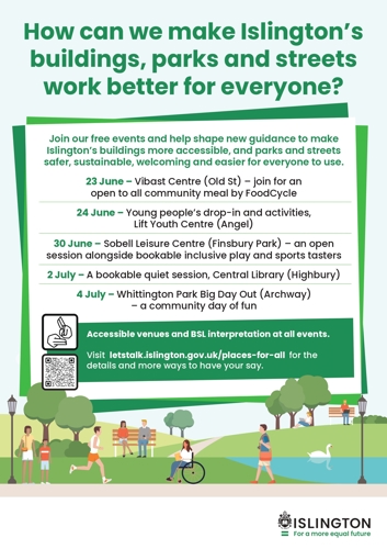 A poster summarising event dates as per the email text